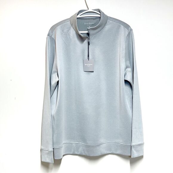 NWT Hickey Freeman Quarter Zip Pullover Medium Grey Mens Sz M - Picture 2 of 7